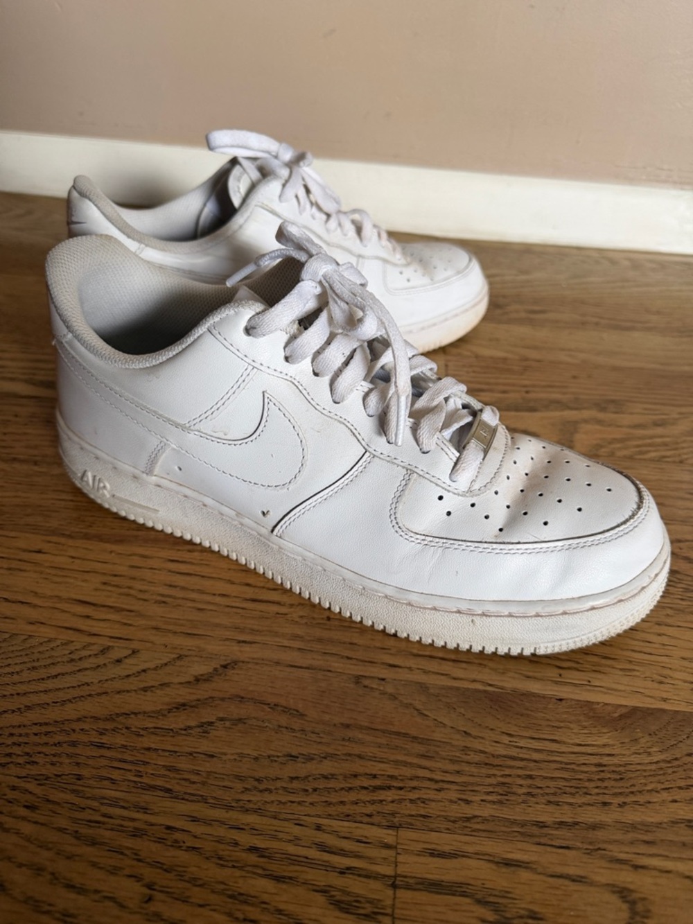 Nike Air Force 1 White Men's Athletic Shoes, Sz 10.5